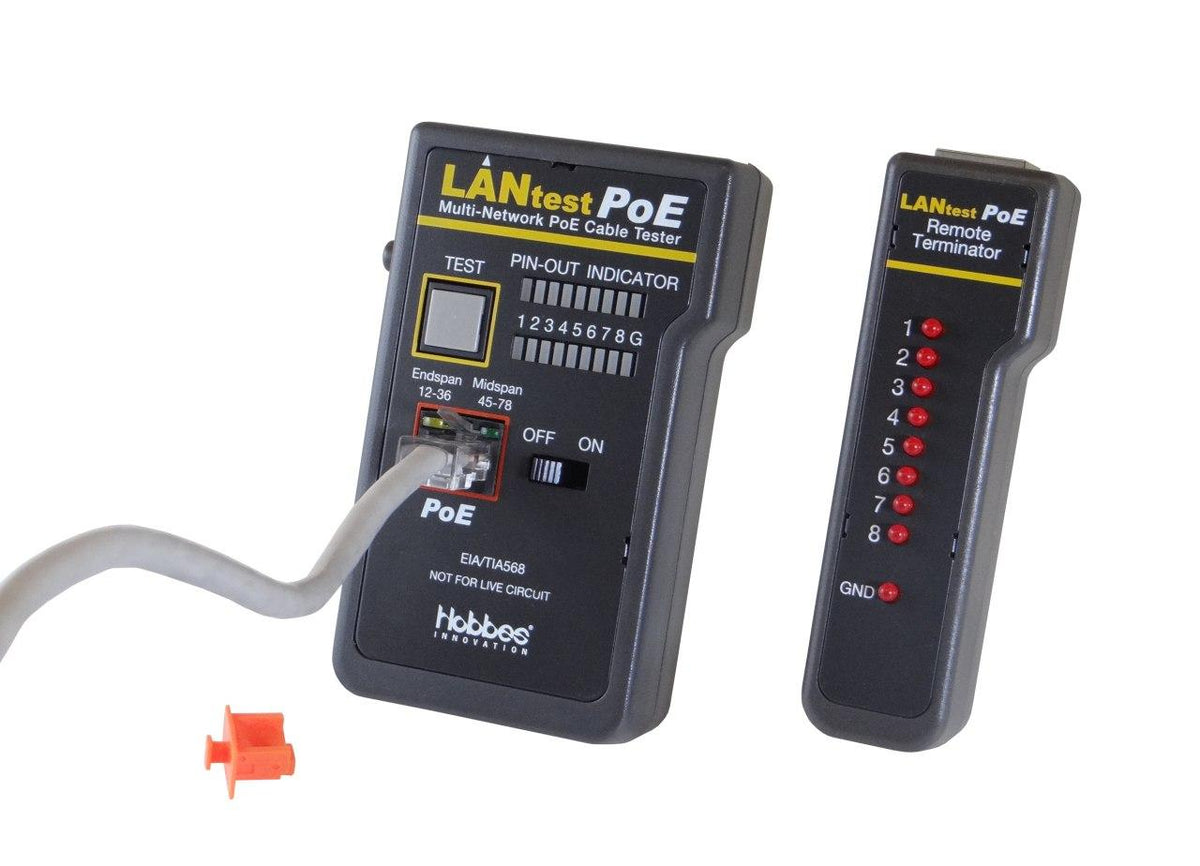 Receptor camino Desviar 256551P LANtest PoE - Cable Tester with PoE Detection – Hobbes USA